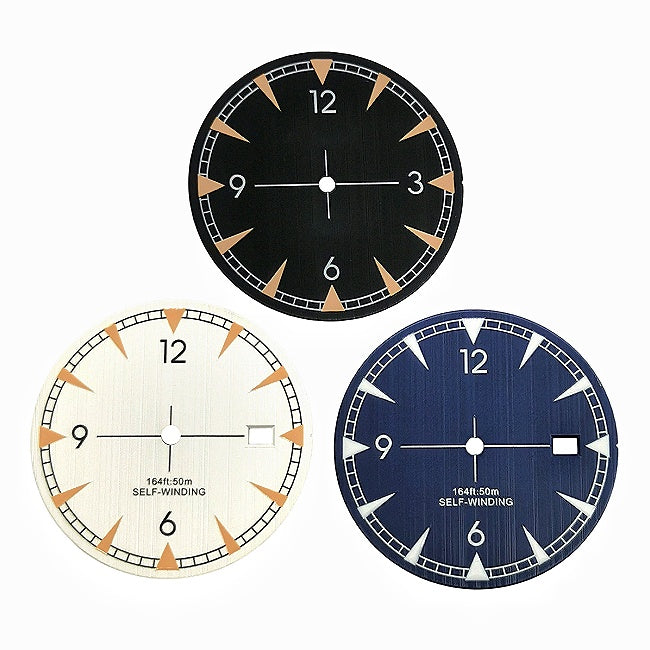 Pilot Watch Dial with Arabic Numerals and Railway Minute Track for NH35 & 8215