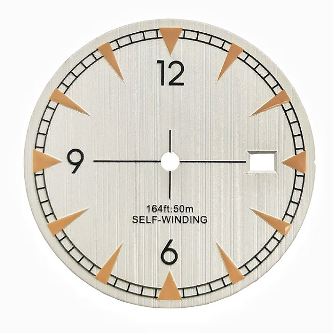 Pilot Watch Dial with Arabic Numerals and Railway Minute Track for NH35 & 8215