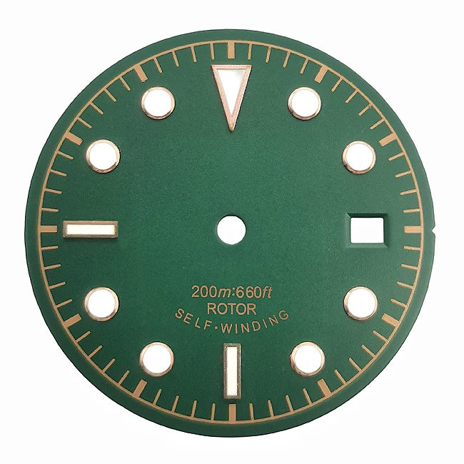Vintage Diver Watch Dial with Baton and Dot Indices for 8215 & NH35