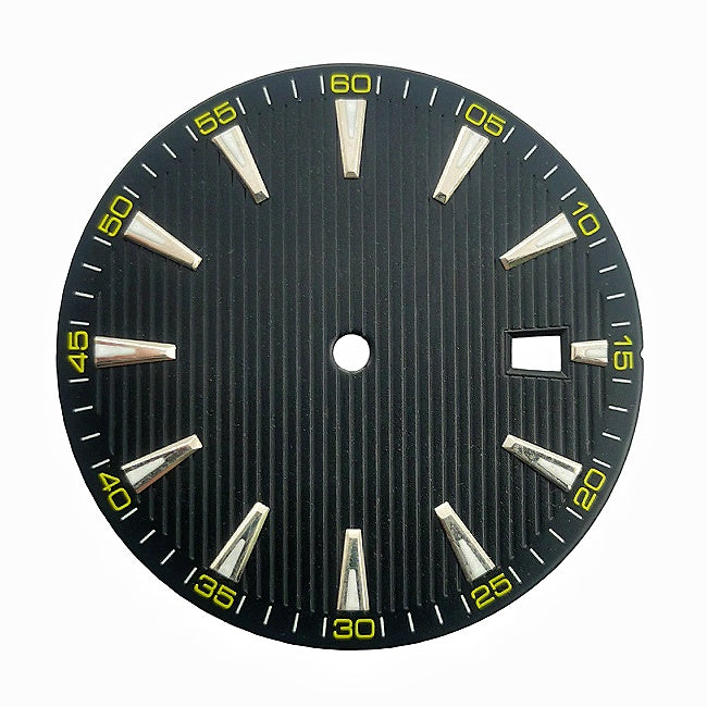 A dress watch with a fluted dial and applied baton hour markers.