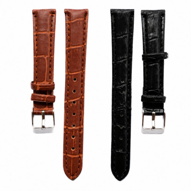 Black and brown leather straps