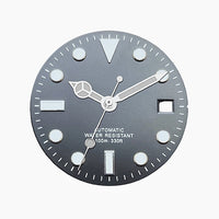 Black and white dive watch dial