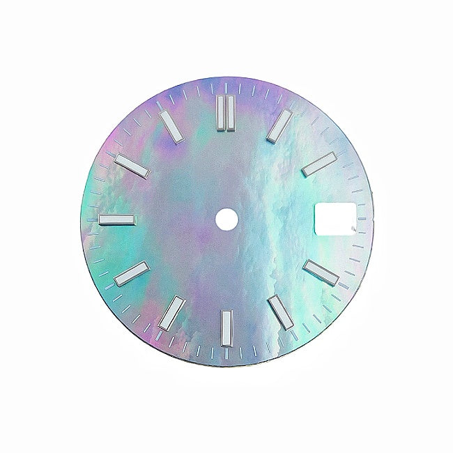 Iridescent Mother-of-Pearl Dress Watch Dial with Luminous Markers