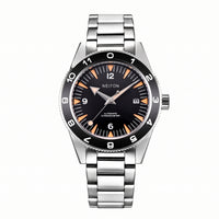 NEITON Black GMT Watch with Stainless Steel Bracelet