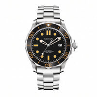 NEITON Dive Watch with Black and Orange Dial