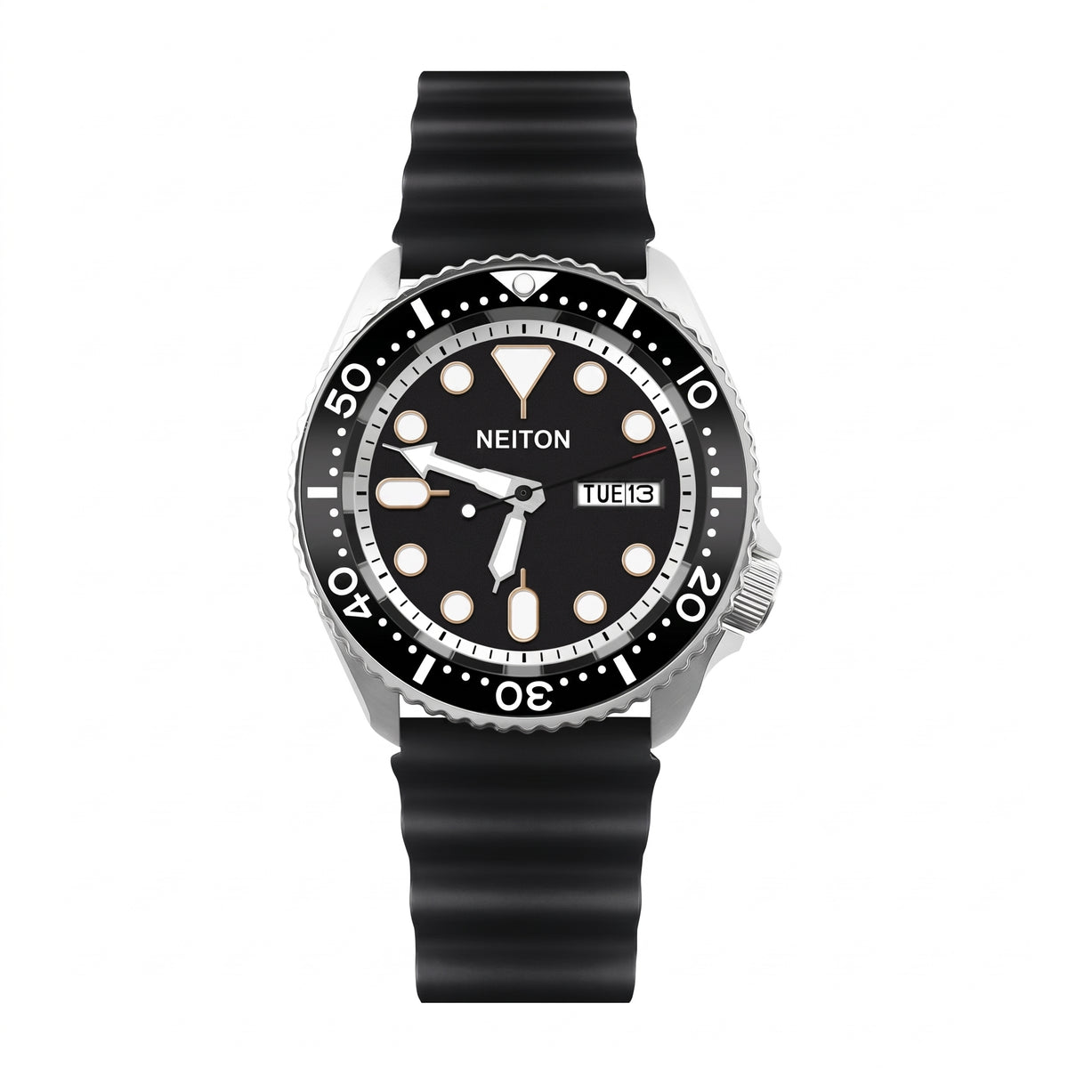 NEITON black automatic dive watch