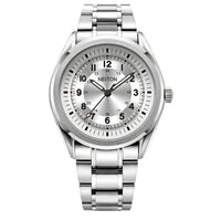 NEITON silver GMT watch with stainless steel bracelet