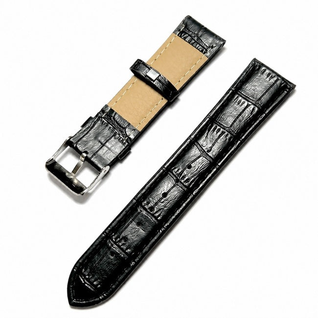 Reversible black leather strap