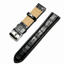 Reversible black leather strap