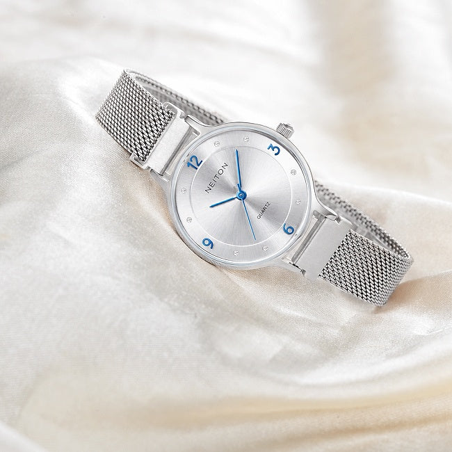Side-view image of a custom women's quartz watch
