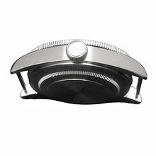 Side view of the crown side of an OEM 39mm GMT watch case.