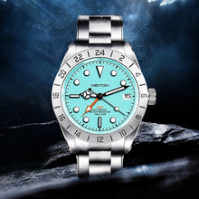 Underwater image of a GMT watch