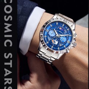 X-GEQCK 5072 Men's Starry Sky Style Electronic Waist Watch