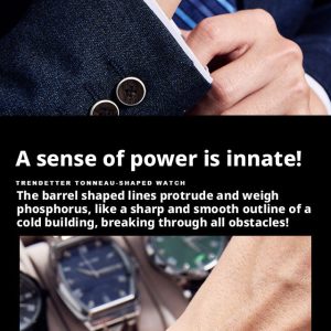 Mstianq 1121 Barrel-Shaped Men's Quartz Watch