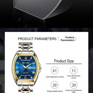 Mstianq 1121 Barrel-Shaped Men's Quartz Watch