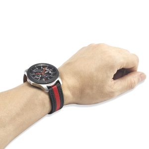 Contrast Color Cowhide Genuine Leather Watch Strap