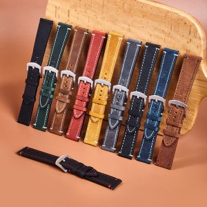 First Layer Cowhide Crazy Horse Retro Watch Strap