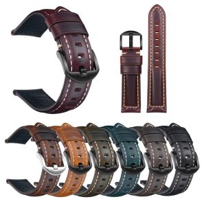 Oil Leather Top Grain Cowhide Watch Strap