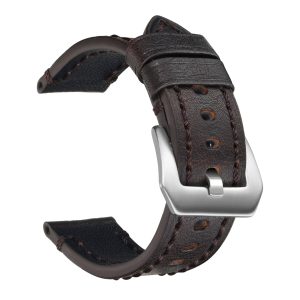 Vintage Oil Bead Handmade Genuine Leather Watch Strap