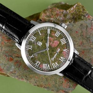 Gorgeous Jade MY250515 8215 Movement Motley Green Stone Dial Watch