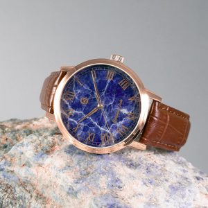 Gorgeous Jade MY250518 8215 Movement Blue-Veined Stone Dial Watch