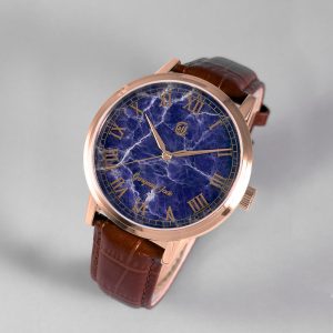Gorgeous Jade MY250518 8215 Movement Blue-Veined Stone Dial Watch