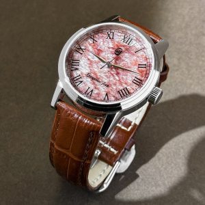 Gorgeous Jade MY25057 8215 Movement Pink Mica Dial Watch