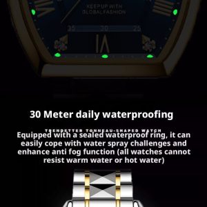 Mstianq 1121 Barrel-Shaped Men's Quartz Watch