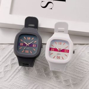 Omniwatches 7726 Square Couple Quartz Watch