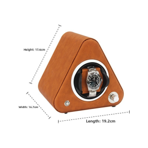 Triangular PU Leather Automatic Watch Winder
