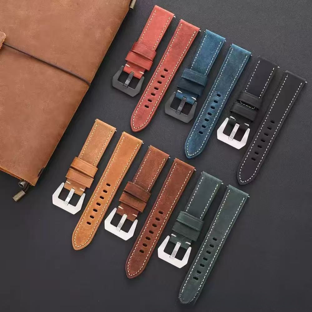 Handmade Crazy Horse Leather Watch Strap