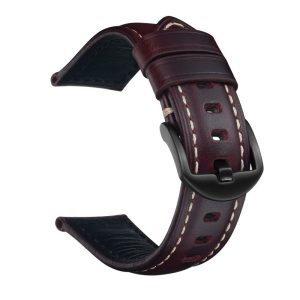Oil Leather Top Grain Cowhide Watch Strap