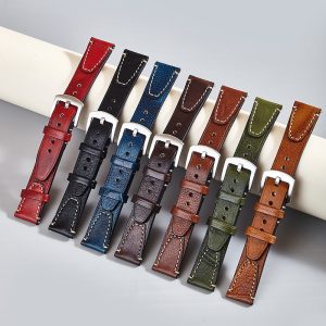 High-end vintage tree resin leather strap