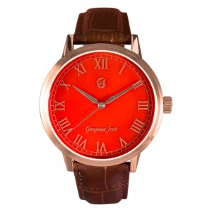Gorgeous Jade MY250523 8215 Movement Red Agate Dial Watch