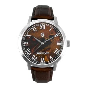 Gorgeous Jade MY25054 8215 Movement Brown Stone Dial Watch