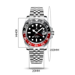 Corgeut 6001 NH34 Movement Sapphire Mirror 100m waterproof