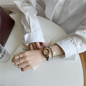 MSTIANQ 1110 Women's retro Square Quartz Watch