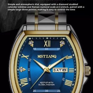 Mstianq 1121 Barrel-Shaped Men's Quartz Watch