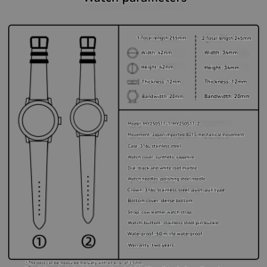 Gorgeous Jade MY250511 8215 Movement Marble Dial Watch