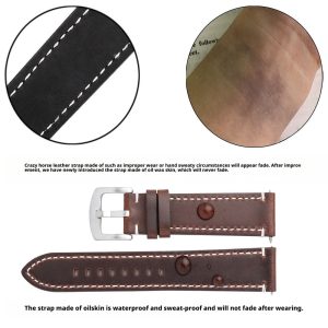 Vintage Oil Wax Leather Strap