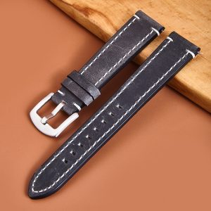 First Layer Cowhide Crazy Horse Retro Watch Strap