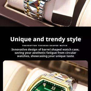 Mstianq 1121 Barrel-Shaped Men's Quartz Watch