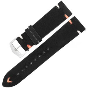 Wholesale Colorful Handstitched Velvet Suede Leather Watch Strap