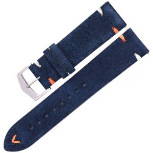 Wholesale Colorful Handstitched Velvet Suede Leather Watch Strap