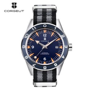 Corgeut 6013 NH35 Movement Sapphire Mirror 100m waterproof