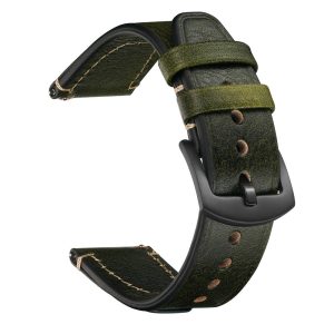 Genuine Leather Vintage Tree Cream Leather Watch Strap