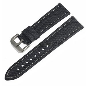 Black nylon canvas strap