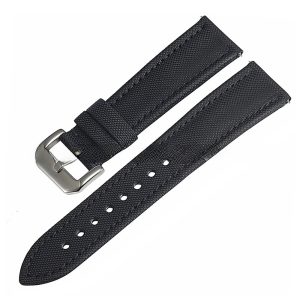 Black nylon canvas strap