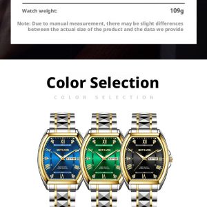 Mstianq 1121 Barrel-Shaped Men's Quartz Watch