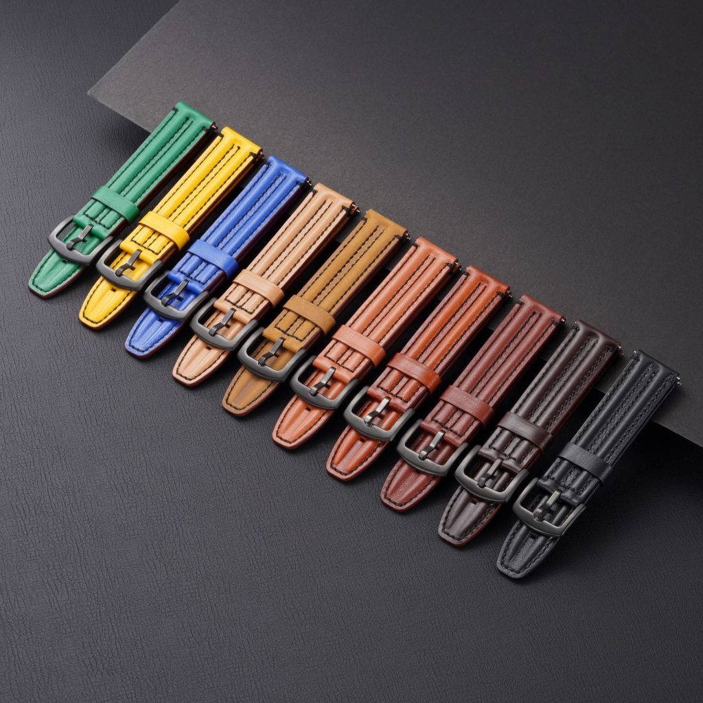Double Bone Three-Dimensional Genuine Leather Watch Strap